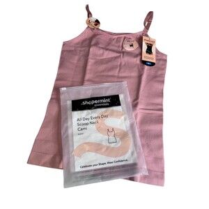 Shapermint Essentials Shapewear Cami Tank Womens XL Pink Scoop Neck